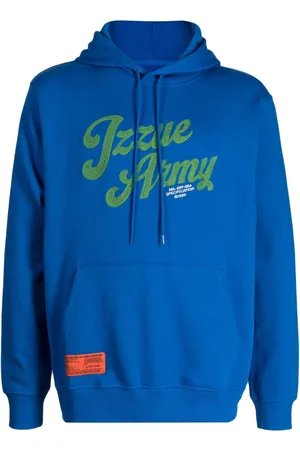 Izzue Logo-embroidered cotton hoodie