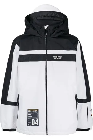 Izzue Patch-details padded hooded jacket