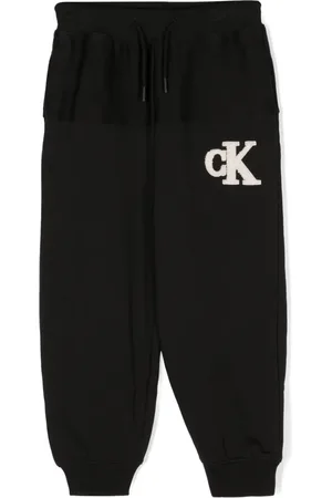 Calvin Klein Logo-patch cotton track pants