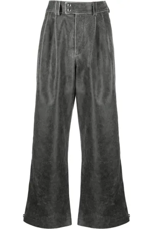 Vaquera Belted suede wide-leg trousers
