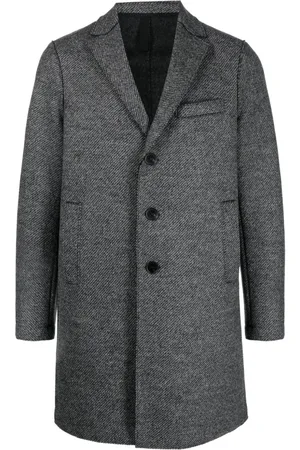 Harris Wharf London Herringbone single-breasted coat