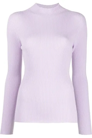Twin-Set Logo-plaque ribbed-knit jumper