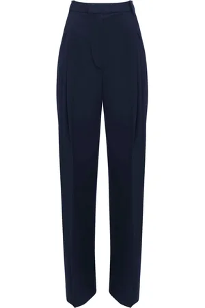 Victoria Beckham Pressed-crease concealed-fastening tailored trousers