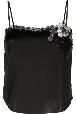 FLEUR DU MAL Violet sequinned camisole top