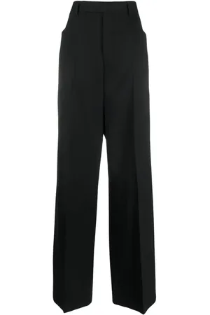 Rick Owens Pressed-crease concealed-fastening tailored trousers