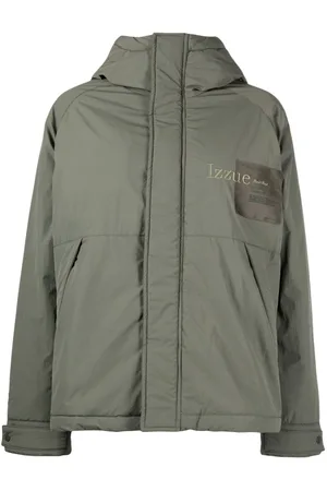 Izzue Logo-embroidered padded jacket