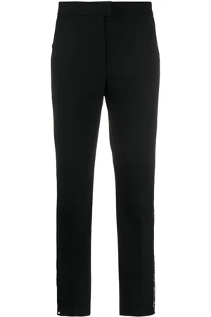 MAISON CLOSE Lace-stripe virgin-wool blend tailored pants