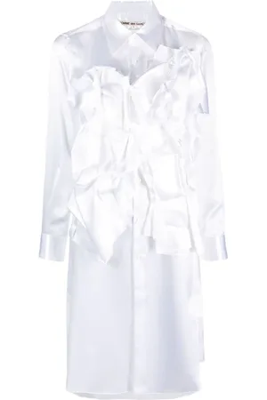Comme des Garçons Ruffled satin shirtdress