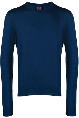 Paul & Shark Shark-embroidered fine-knit jumper
