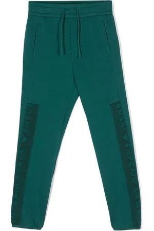 Emporio Armani Logo-embossed tapered track pants