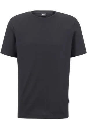 HUGO BOSS Logo-tag bubble-jacquard cotton T-shirt