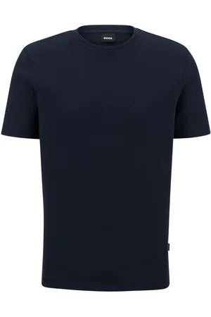 HUGO BOSS Logo-tag bubble-jacquard cotton T-shirt
