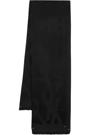 Saint Laurent Jacquard-logo wool scarf