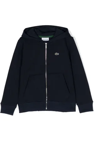Lacoste Logo-embroidered zip-up hoodie