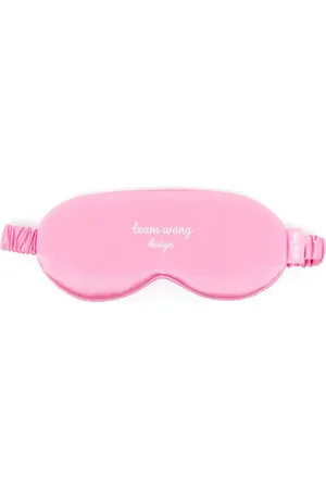TEAM WANG design Logo-embroidered silk-satin eye mask