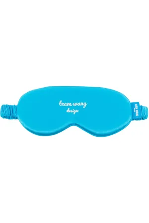 TEAM WANG design Logo-embroidered silk-satin eye mask