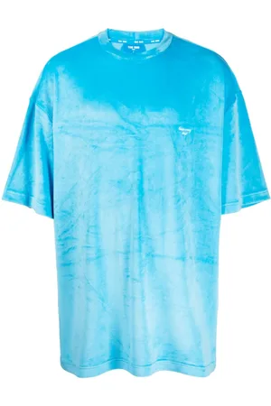 TEAM WANG design Stay For The Night velvet T-shirt