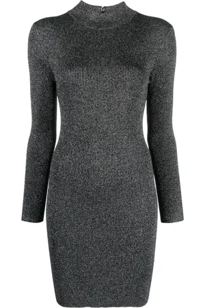 Michael Kors Ribbed-knit lurex dress