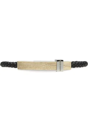 Salvatore Ferragamo Logo-engraved braided bracelet
