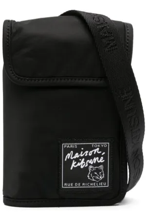 Maison Kitsuné Logo-patch padded messenger bag