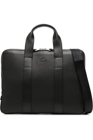 Lacoste leather clearance laptop bag