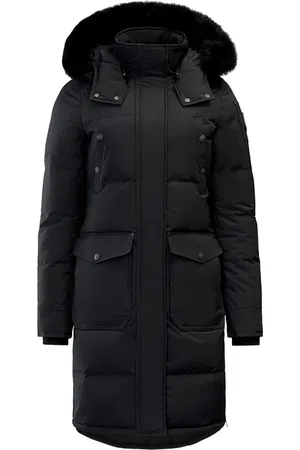 Moose Knuckles Shearling-trim hooded parka coat