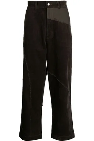 FIVE CM Patchwork corduroy straight-leg trousers