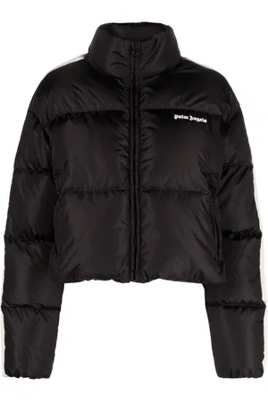 Palm Angels Logo-embroidered puffer jacket