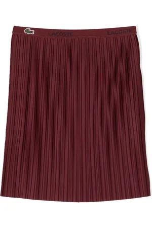 Lacoste Logo-waistband pleated skirt