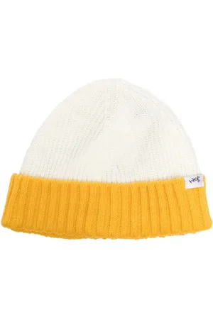 There Was One Kids Two-tone ribbed-knit beanie