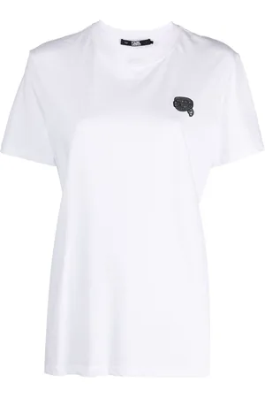 Karl Lagerfeld Ikon 2.0 Glitter organic cotton T-shirt