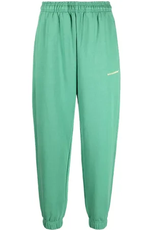 Monochrome Logo-embossed cotton track pants