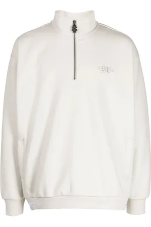 Izzue Logo-embroidered half-zip sweatshirt