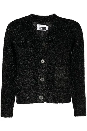 Izzue Lurex-detail V-neck cardigan