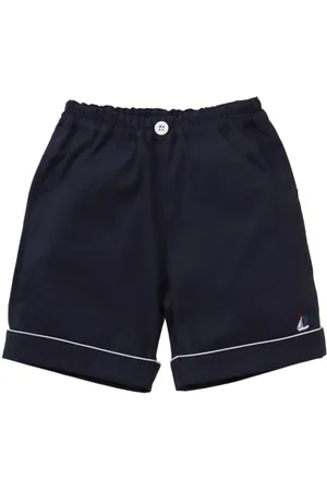 Familiar Contrasting-trim cotton shorts