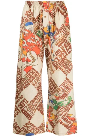 ERL Printed cropped trousers