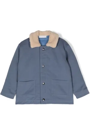 There Was One Kids Faux shearling-collar padded jacket