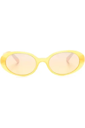 Dolce & Gabbana Logo-print oval-frame sunglasses