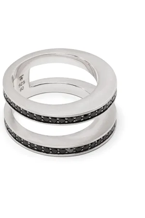 TOM WOOD Vault Double Black Spinel slip-on ring