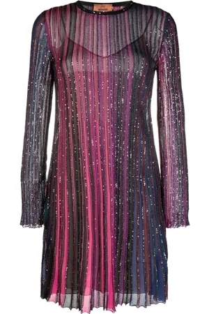 Missoni Sequin-embellished pleated minidress