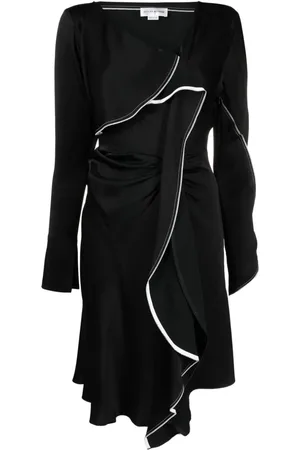Victoria Beckham Asymmetric draped midi dress