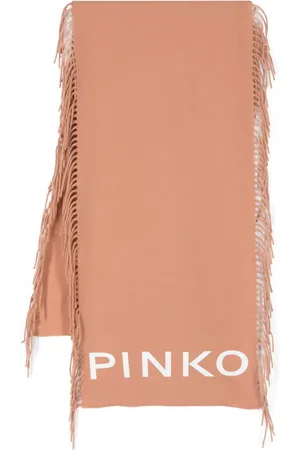 Pinko Logo-print fringed scarf