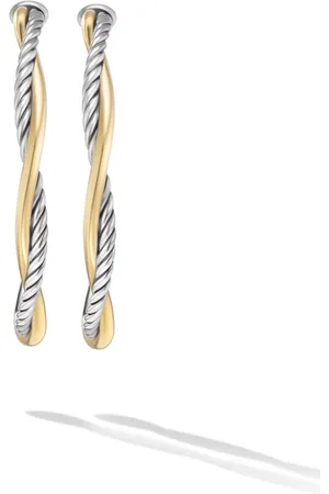David Yurman 14kt yellow gold and sterling Infinity hoop earrings (42mm)