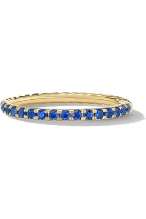 David Yurman 18kt yellow Cable Collectibles sapphire ring (2mm)