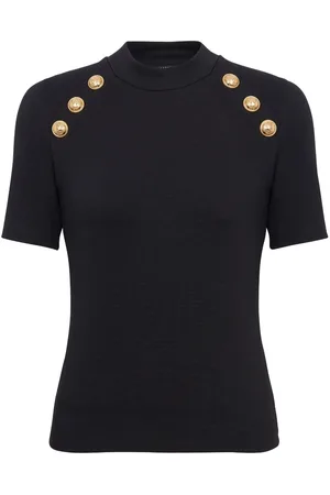 Balmain 6-Button raglan-sleeve T-shirt
