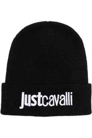 Roberto Cavalli Logo-embroidered wool beanie