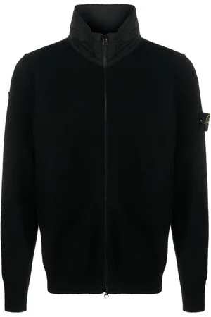 Stone Island Compass-patch zip-up cardigan