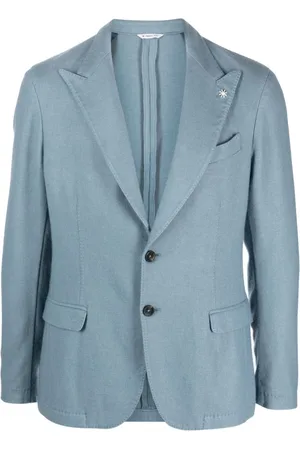 Manuel Ritz single-breasted cotton suit - Blue