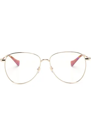Gucci Double G logo-engraved cat-eye frame glasses