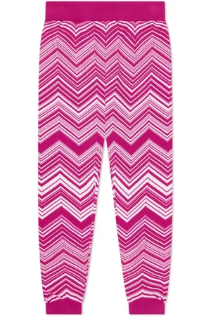Missoni Two-tone zigzag knitted leggings